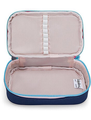 Estuche kipling de tejido sintético estampado resort navy