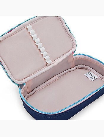 Estuche kipling de tejido sintético estampado resort navy