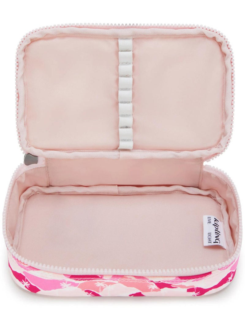 Estuche kipling pink palm de tejido sintético Rosa - Kiabi