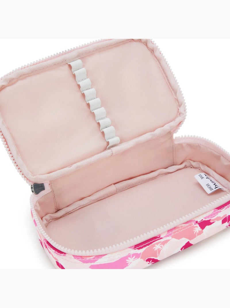 Estuche kipling pink palm de tejido sintético Rosa - Kiabi