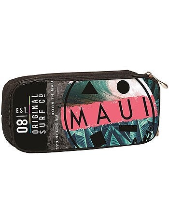 Estuche maui & sons tropical de tejido estampado 2 compartimentos