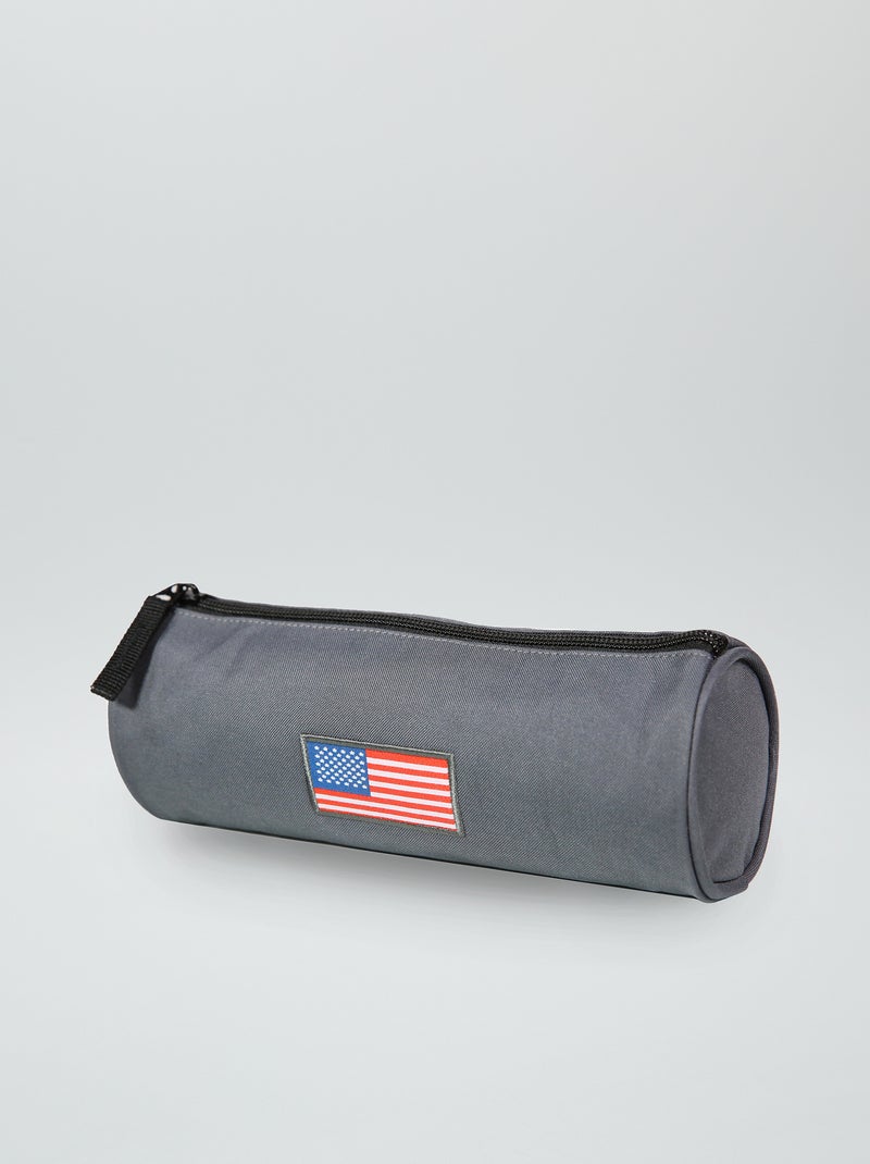 Estuche 'Nasa' de tela gris - Kiabi