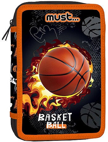 Estuche nba con baloncesto en llamas 2 compartimentos