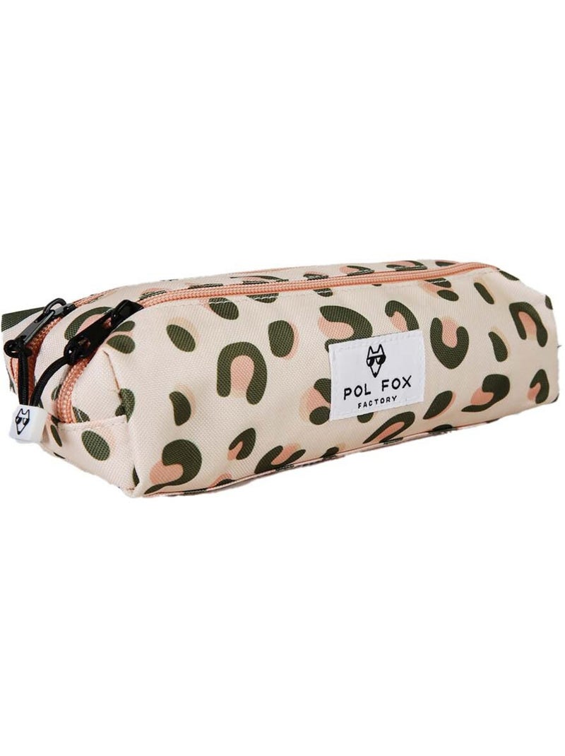 Estuche niña 2 compartimentos POL FOX Crush rosa motivo leopardo Rosa - Kiabi