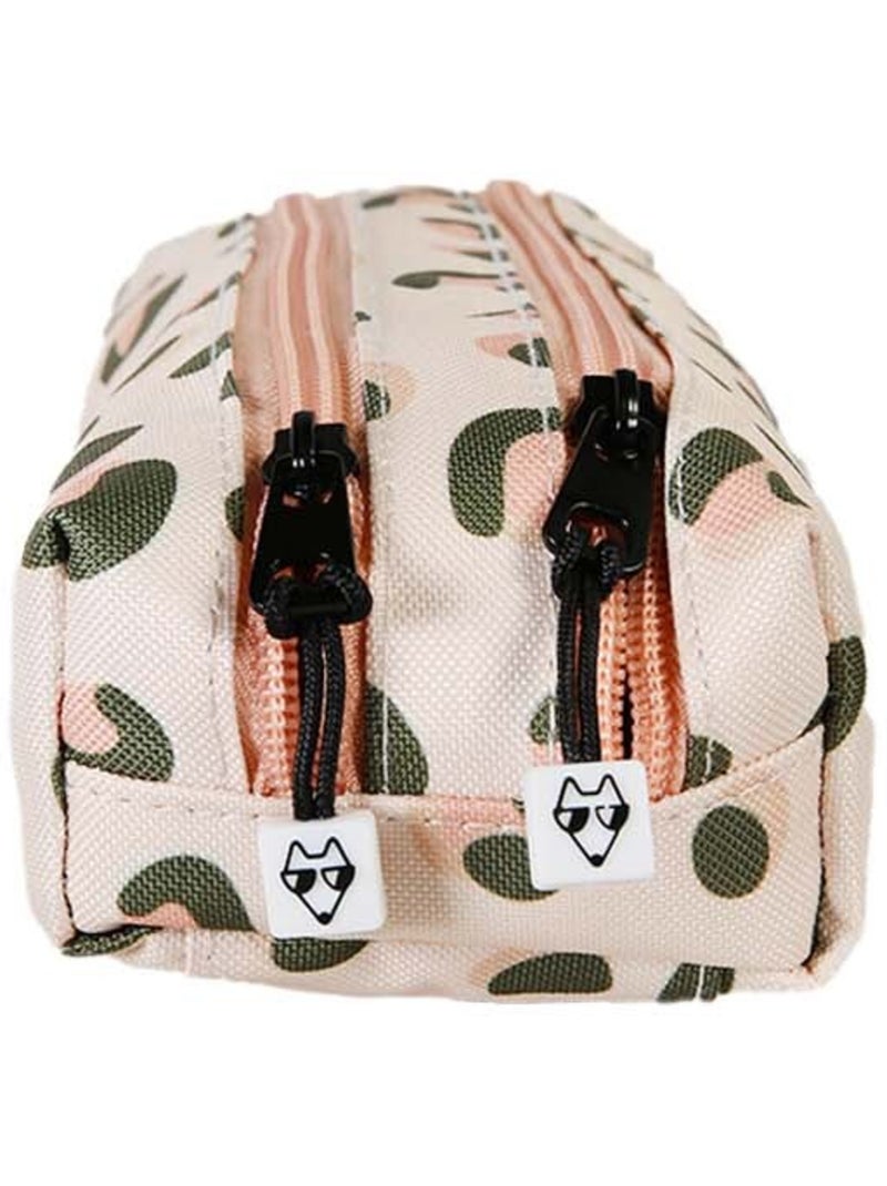 Estuche niña 2 compartimentos POL FOX Crush rosa motivo leopardo Rosa - Kiabi