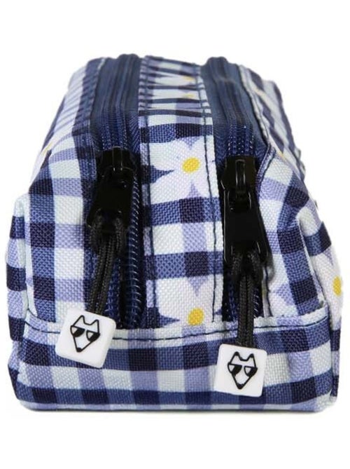 Estuche niña 2 compartimentos POL FOX Daisy azul marino motivo margarita - Kiabi Estuche niña 2 compartimentos POL FOX Daisy azul marino motivo margarita - Kiabi