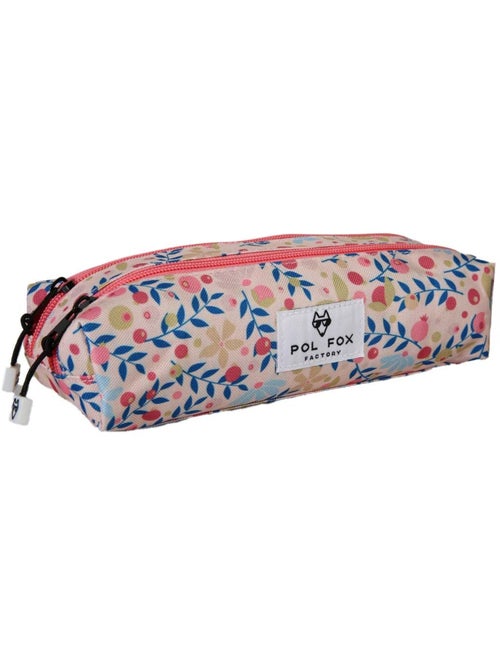 Estuche niña 2 compartimentos POL FOX Happy Blush rosa motivo flor - Kiabi Estuche niña 2 compartimentos POL FOX Happy Blush rosa motivo flor - Kiabi