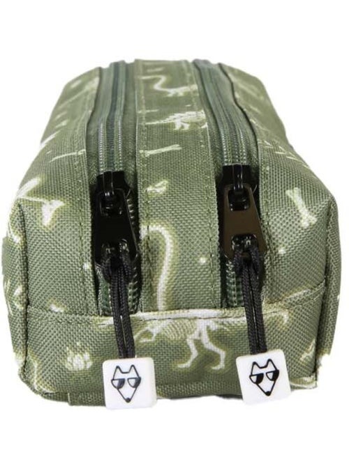 Estuche niño 2 compartimentos POL FOX Jurassic verde motivo dinosaurio - Kiabi Estuche niño 2 compartimentos POL FOX Jurassic verde motivo dinosaurio - Kiabi