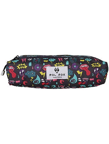 Estuche niño 2 compartimentos POL FOX Rider azul motivos divertidos
