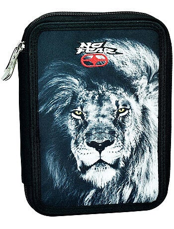 Estuche no fear con león de lona