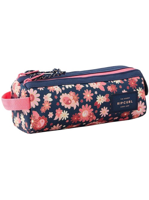 Estuche rectangular 2 compartimentos 21 cm con cremallera motivo floral - rip curl - Kiabi Estuche rectangular 2 compartimentos 21 cm con cremallera motivo floral - rip curl - Kiabi