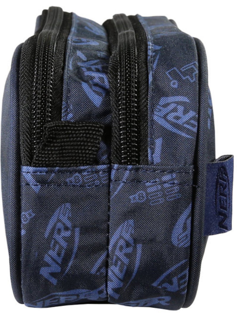 Estuche – rectangular 2 compartimentos – 22 cm – nerf Azul oscuro - Kiabi