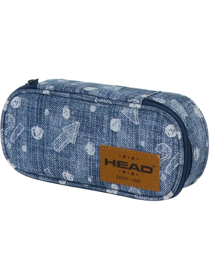 Estuche rectangular 2 compartimentos head modelo 6 22 cm motivo azul Azul claro - Kiabi