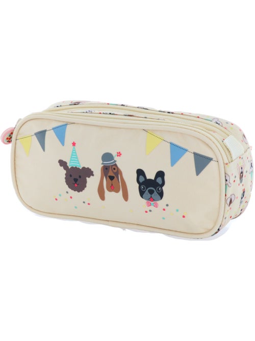 Estuche rectangular 22 cm 'cmp spa' con 2 compartimentos de cremallera party dog cmp - Kiabi Estuche rectangular 22 cm 'cmp spa' con 2 compartimentos de cremallera party dog cmp - Kiabi