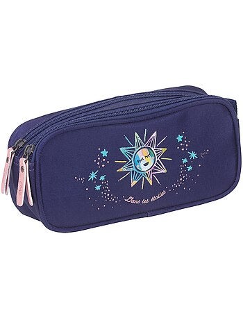 Estuche rectangular 22 cm ettavee con doble compartimento