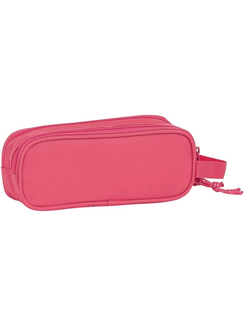 Estuche rectangular blackfit8 acolchado de lona 2 compartimentos Rosa - Kiabi