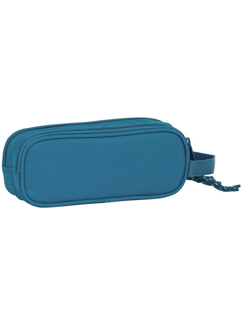 Estuche rectangular blackfit8 cmp de lona 2 compartimentos Azul verde claro Azul - Kiabi