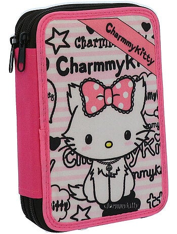 Estuche rectangular 'charmmy kitty' gótico 18 cm con 2 compartimentos