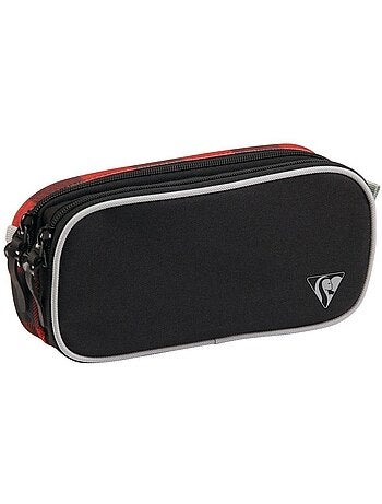 Estuche rectangular cmp de lona con motivo de damero
