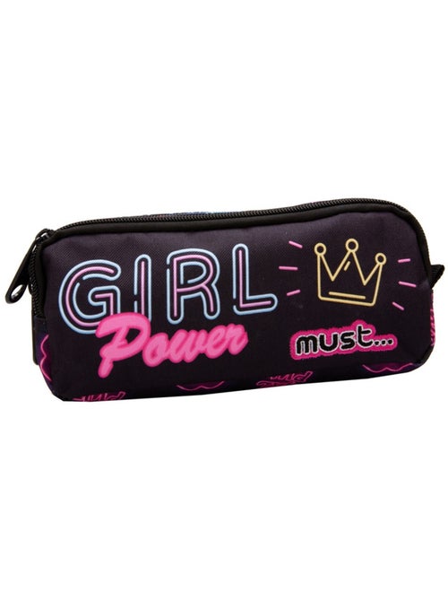 Estuche rectangular cmp must girl power de tejido 2 compartimentos - Kiabi Estuche rectangular cmp must girl power de tejido 2 compartimentos - Kiabi