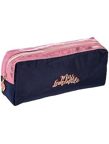Estuche rectangular con cremallera 21 cm bicolor miss lemonade