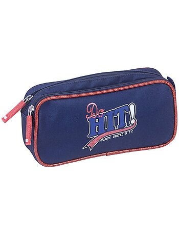 Estuche rectangular con cremallera 'camps' – 22 cm, 2 compartimentos – azul marino