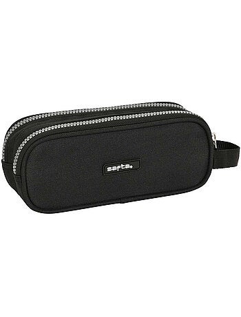 Estuche rectangular doble compartimento positive vibes estilo camuflaje 20 cm