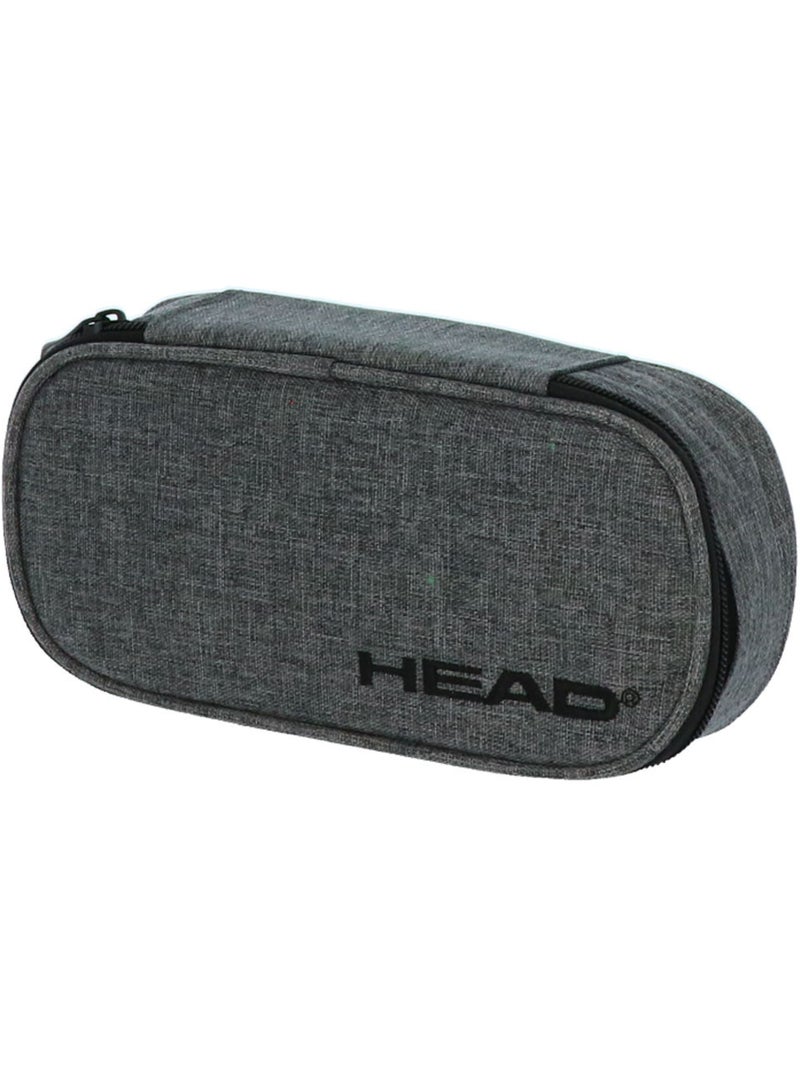 Estuche rectangular head 22 cm 2 compartimentos con cremallera Gris - Kiabi