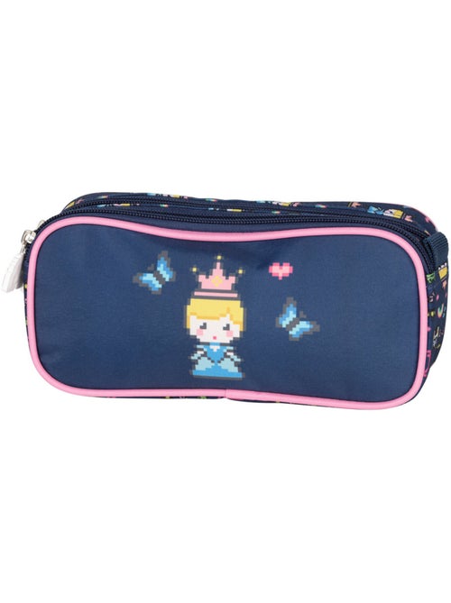 Estuche rectangular kip gaming princess de poliéster pixel-art - Kiabi