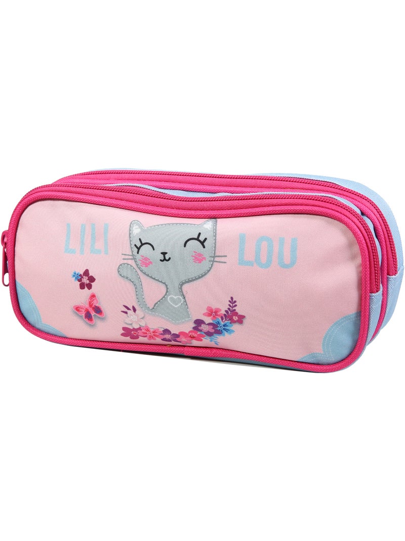 Estuche – rectangular lili lou gato 23 cm Rosa - Kiabi
