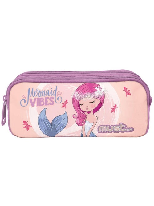 Estuche rectangular 'mermaid vibes' 2 compartimentos con cremallera – cmp - Kiabi Estuche rectangular 'mermaid vibes' 2 compartimentos con cremallera – cmp - Kiabi