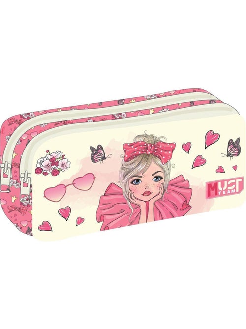 Estuche rectangular must team pretty girl 2 compartimentos con cremallera - cmp - Kiabi Estuche rectangular must team pretty girl 2 compartimentos con cremallera - cmp - Kiabi