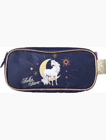 Estuche rectangular niña doble compartimento BELLA SERRA azul noche