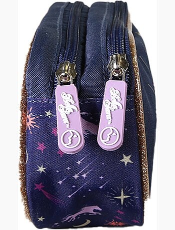 Estuche rectangular niña doble compartimento BELLA SERRA azul noche