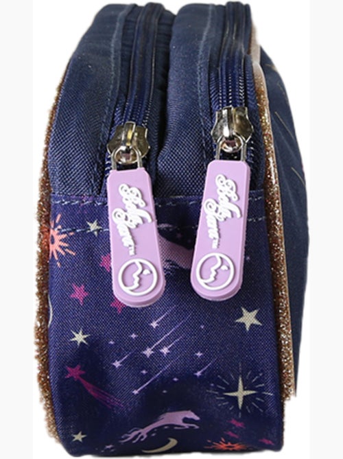 Estuche rectangular niña doble compartimento BELLA SERRA azul noche - Kiabi Estuche rectangular niña doble compartimento BELLA SERRA azul noche - Kiabi