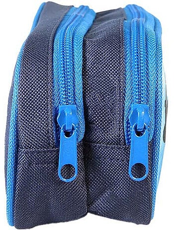 Estuche rectangular niño DRAGONS azul 2 compartimentos