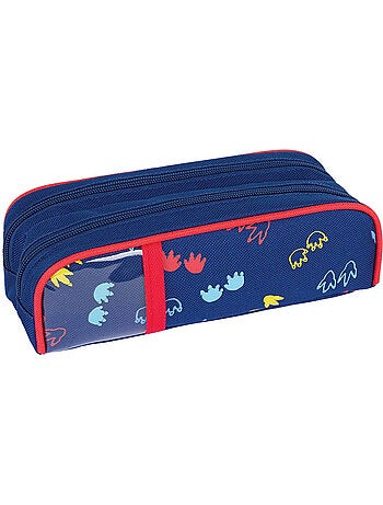 Estuche rectangular oberthur 600d con dinosaurios
