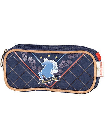 Estuche rectangular stalla bianca de material sintético con flores