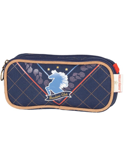 Estuche rectangular stalla bianca de material sintético con flores - Kiabi Estuche rectangular stalla bianca de material sintético con flores - Kiabi