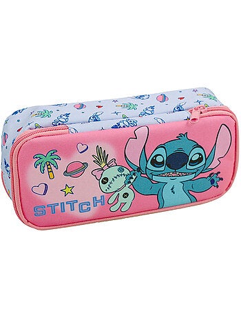 Estuche rectangular stitch vodoo 2 compartimentos con cremallera 23 cm lilo y stitch