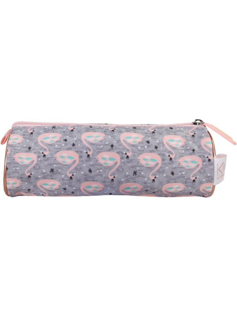 Estuche – redondo – 22 cm – kip Gris rosa gris - Kiabi