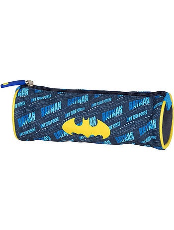 Estuche redondo 'batman' 22 cm – tirador de goma 2 compartimentos