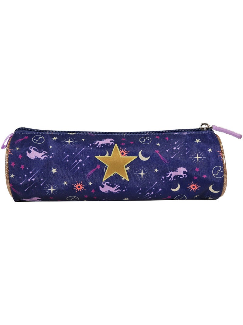 Estuche – redondo caballo – 22 cm – bella sara Azul Violeta Negro - Kiabi