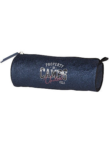 Estuche redondo cilíndrico 22 cm, cremallera metálica – camps