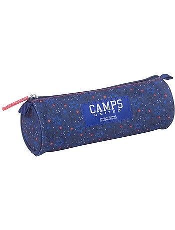Estuche redondo cilíndrico purpurina estrellas 22 x 7 cm con cremallera camps