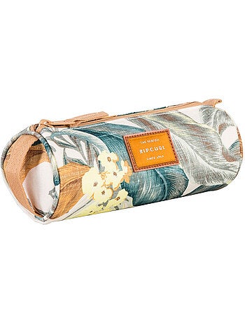 Estuche redondo con cremallera estampado tropical 21 cm – rip curl