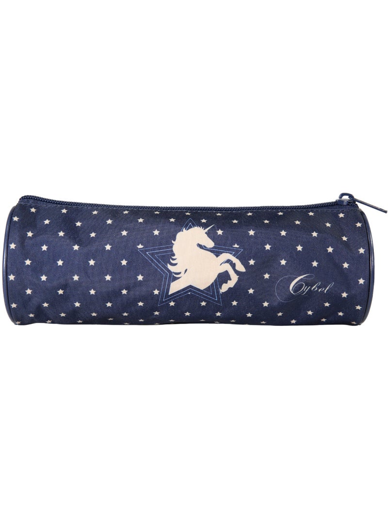 Estuche redondo cybel caballo 22 cm Azul - Kiabi
