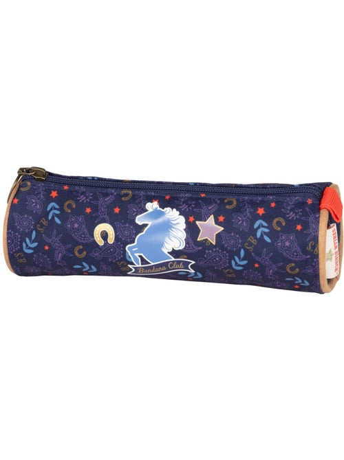 Estuche redondo de lona estampado caballo appaloosa stalla bianca - Kiabi Estuche redondo de lona estampado caballo appaloosa stalla bianca - Kiabi