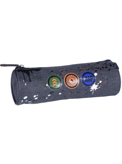 Estuche redondo estampado splash denim kip 22 x 7 cm cierre con cremallera - Kiabi Estuche redondo estampado splash denim kip 22 x 7 cm cierre con cremallera - Kiabi