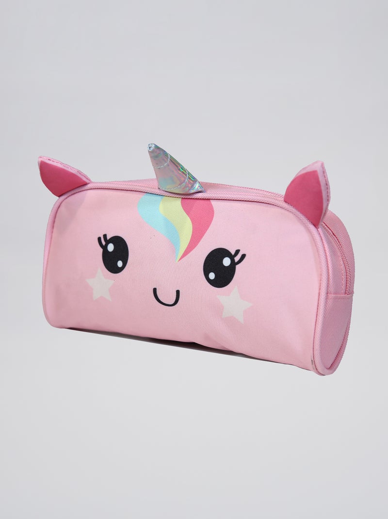 Estuche redondo fantasía rosa - Kiabi